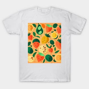 Juicy Fruits Pattern T-Shirt